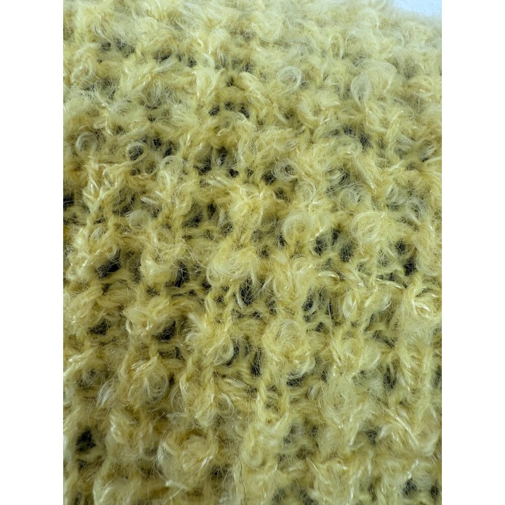 Vintage 50's Serbin Yellow Wool Womens Cardigan Sweater Yellow Siz M - Picture 5 of 14